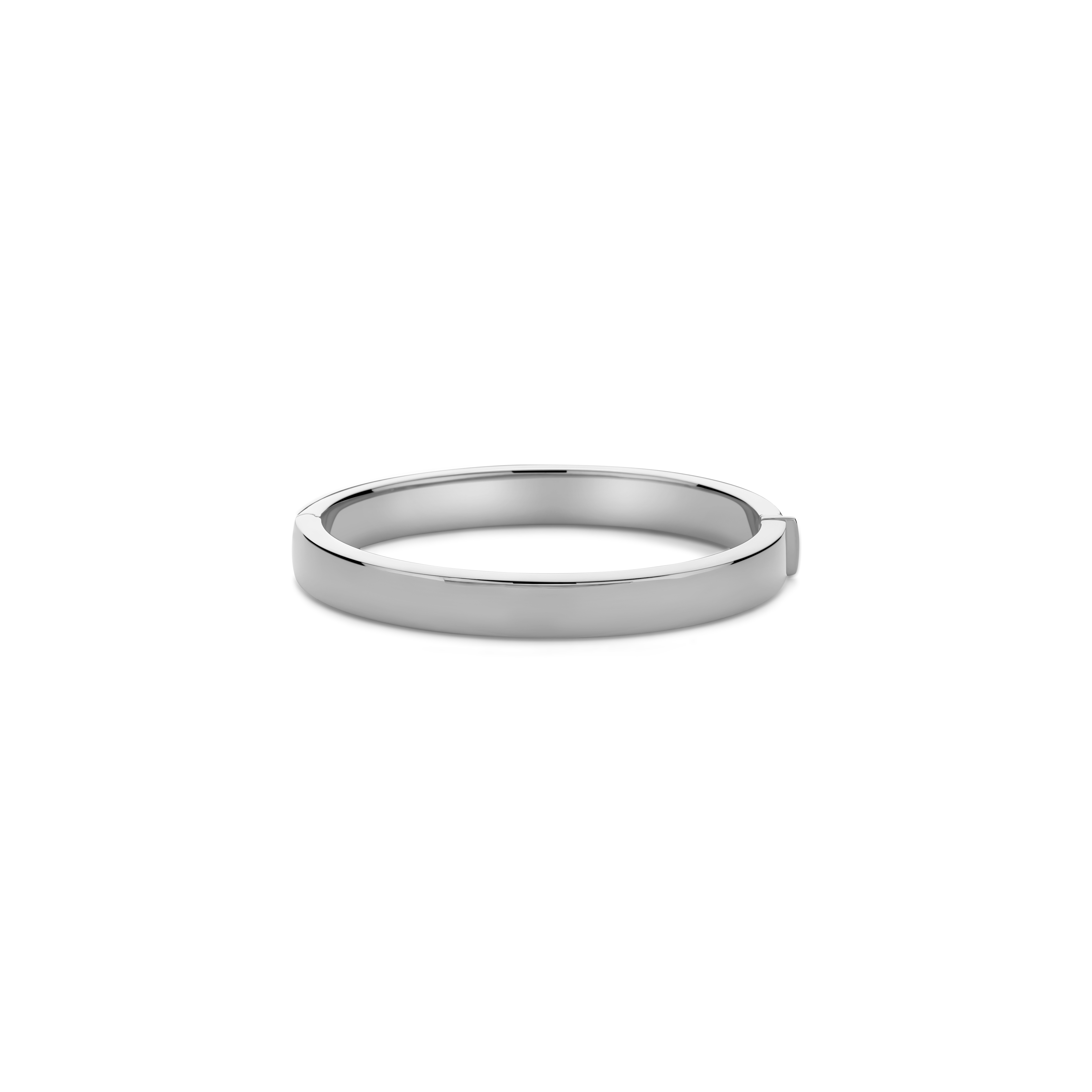 Bracelet jonc pour femme en argent sterling 925, tube plat rond de 8 mm – Eternals