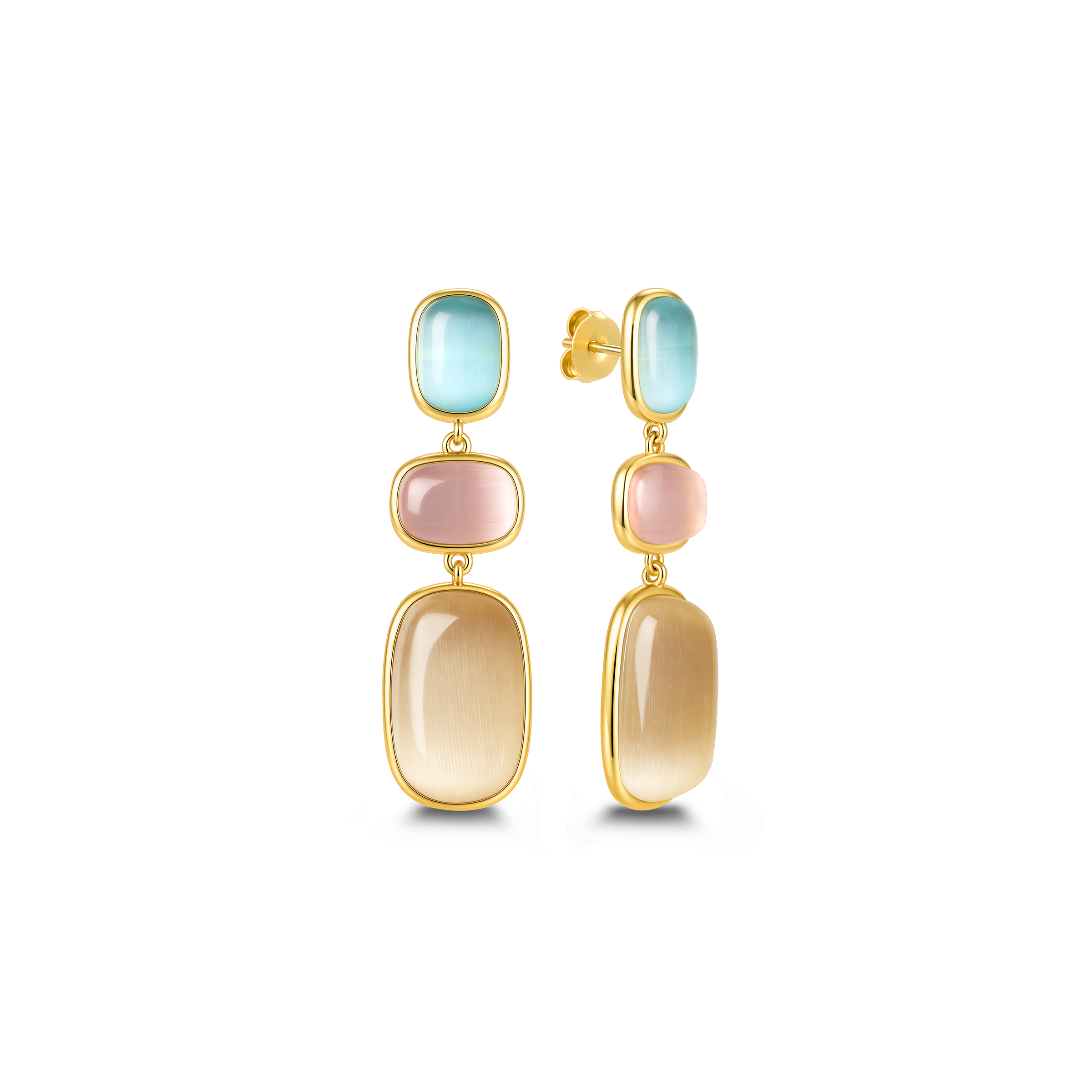 Boucles d'oreilles en argent sterling 925 pour femme – Collection Blush Essence