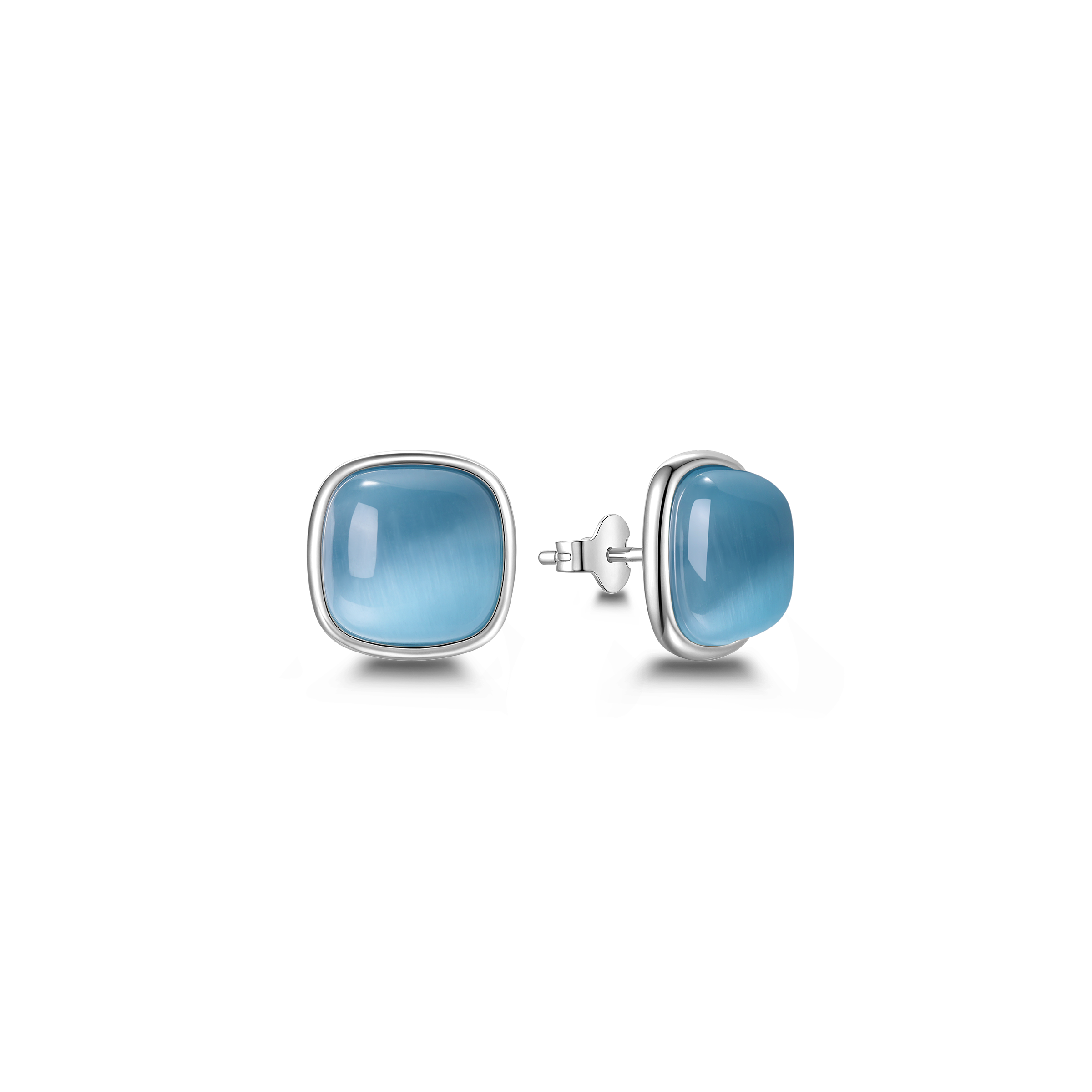 Boucles d'oreilles en argent sterling 925 pour femme – Rose pâle