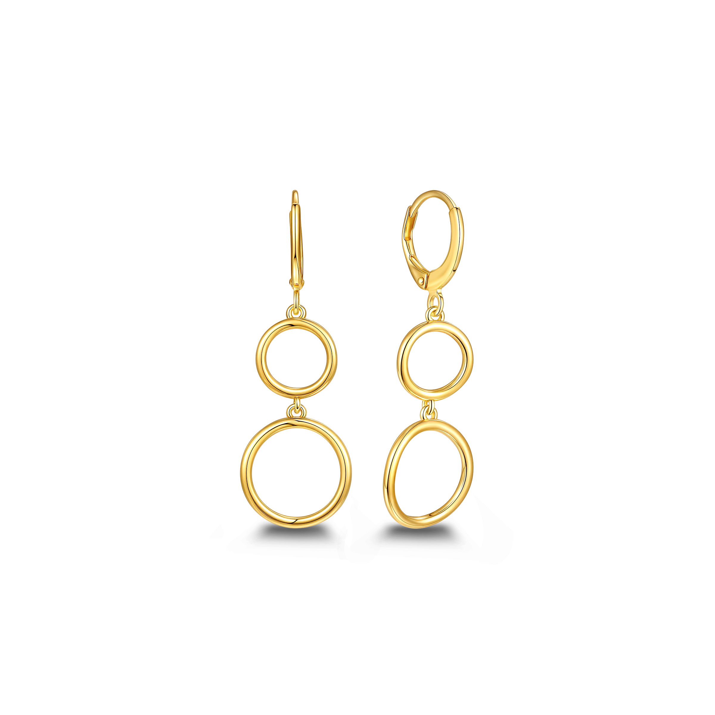 Boucles d'oreilles en argent sterling 925 pour femmes – Cercle Harmonie