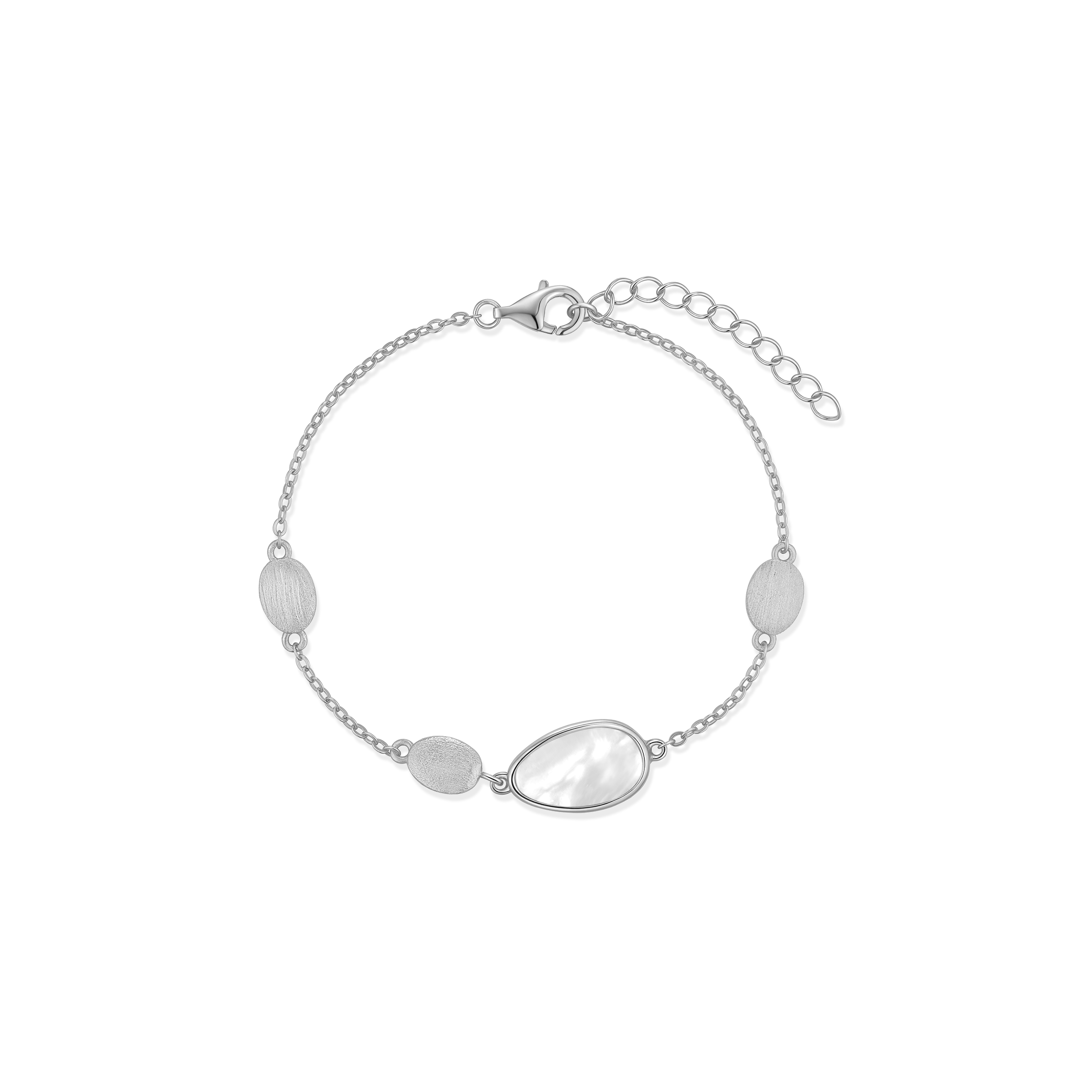 Bracelet Femme en Argent Sterling 925 avec Nacre – Flux Organique