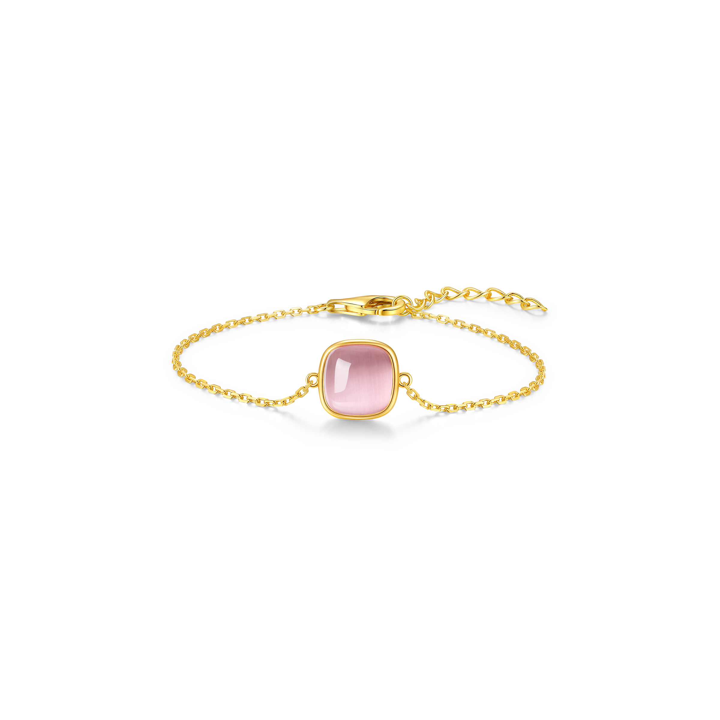 Bracelet en argent sterling 925 pour femme – Rose poudré