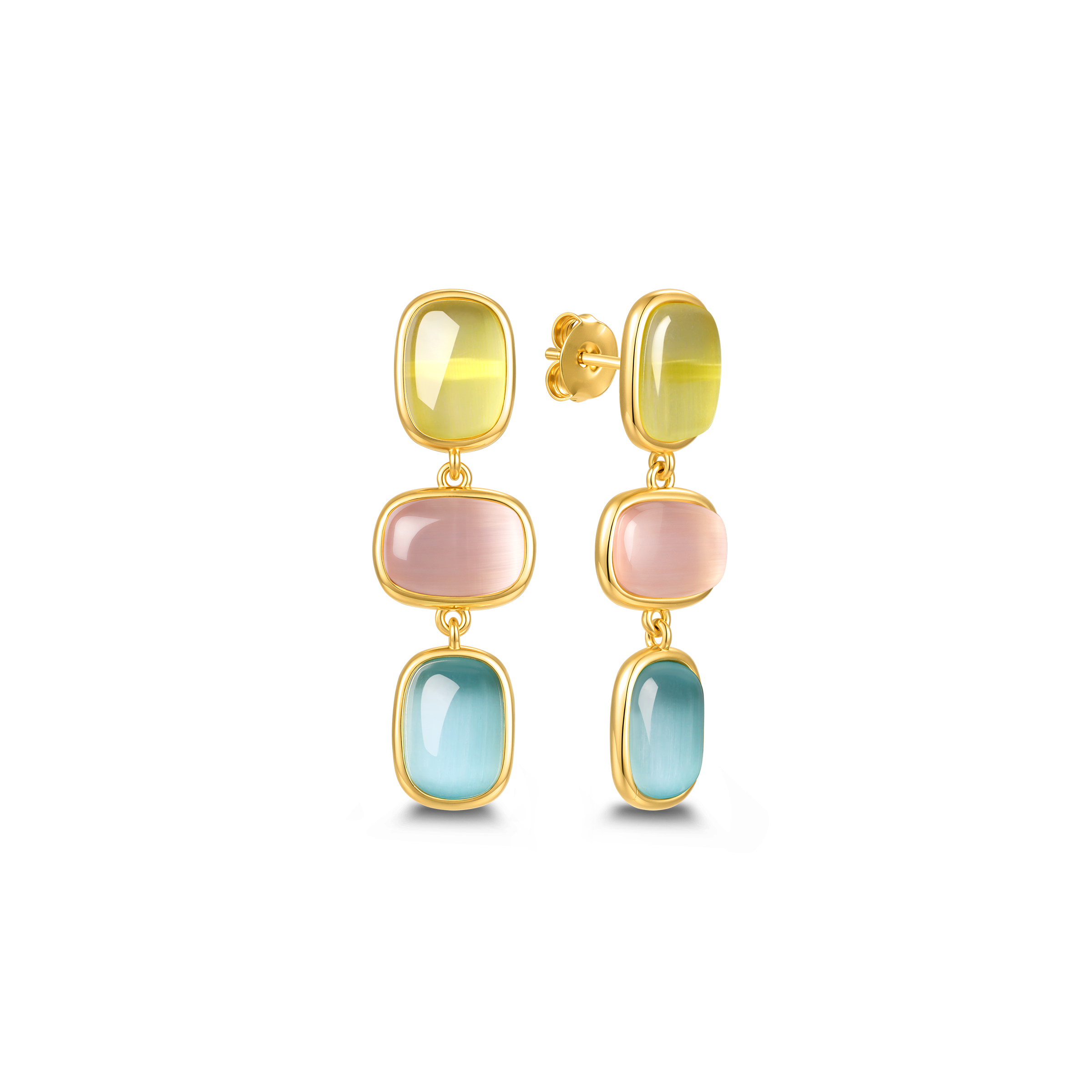 Boucles d'oreilles en argent sterling 925 pour femmes – Petite Essence Rosée