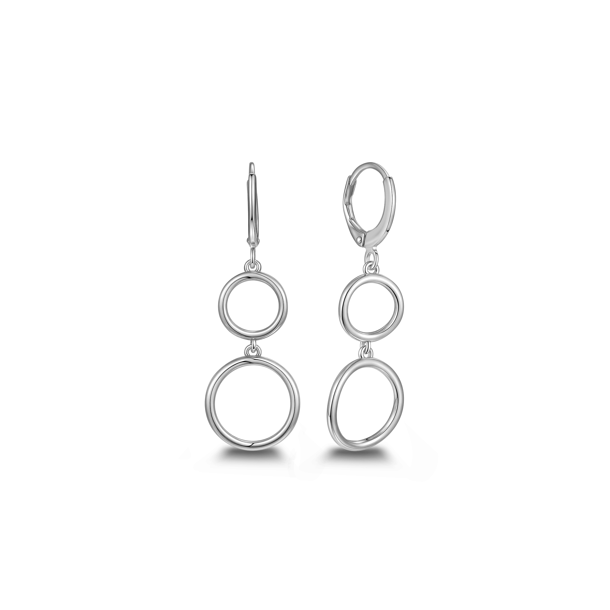 Boucles d'oreilles en argent sterling 925 pour femmes – Cercle Harmonie